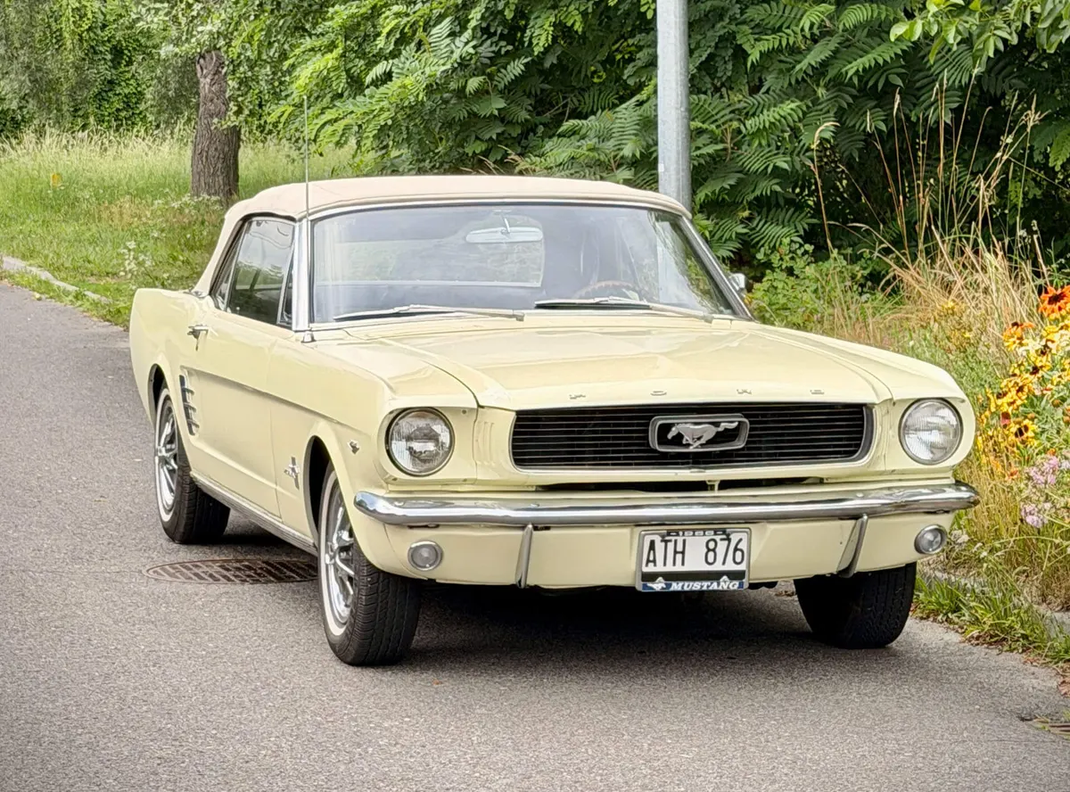 Ford Mustang Kremowy – samochód do wynajęcia w Brzesku